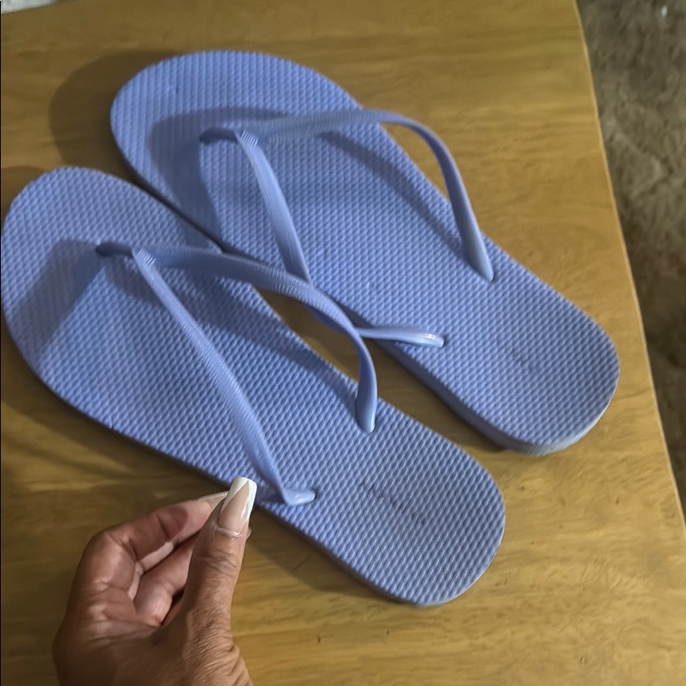 Blue Sandals with Textured Sole